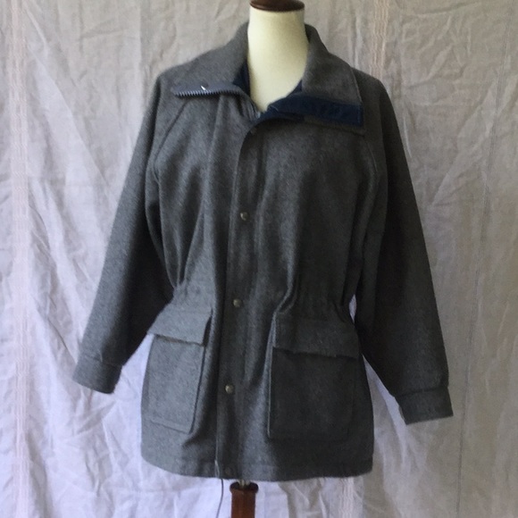 L.L. Bean Jackets & Blazers - L.L. Bean Wool Jacket Lined Zippered With Snaps